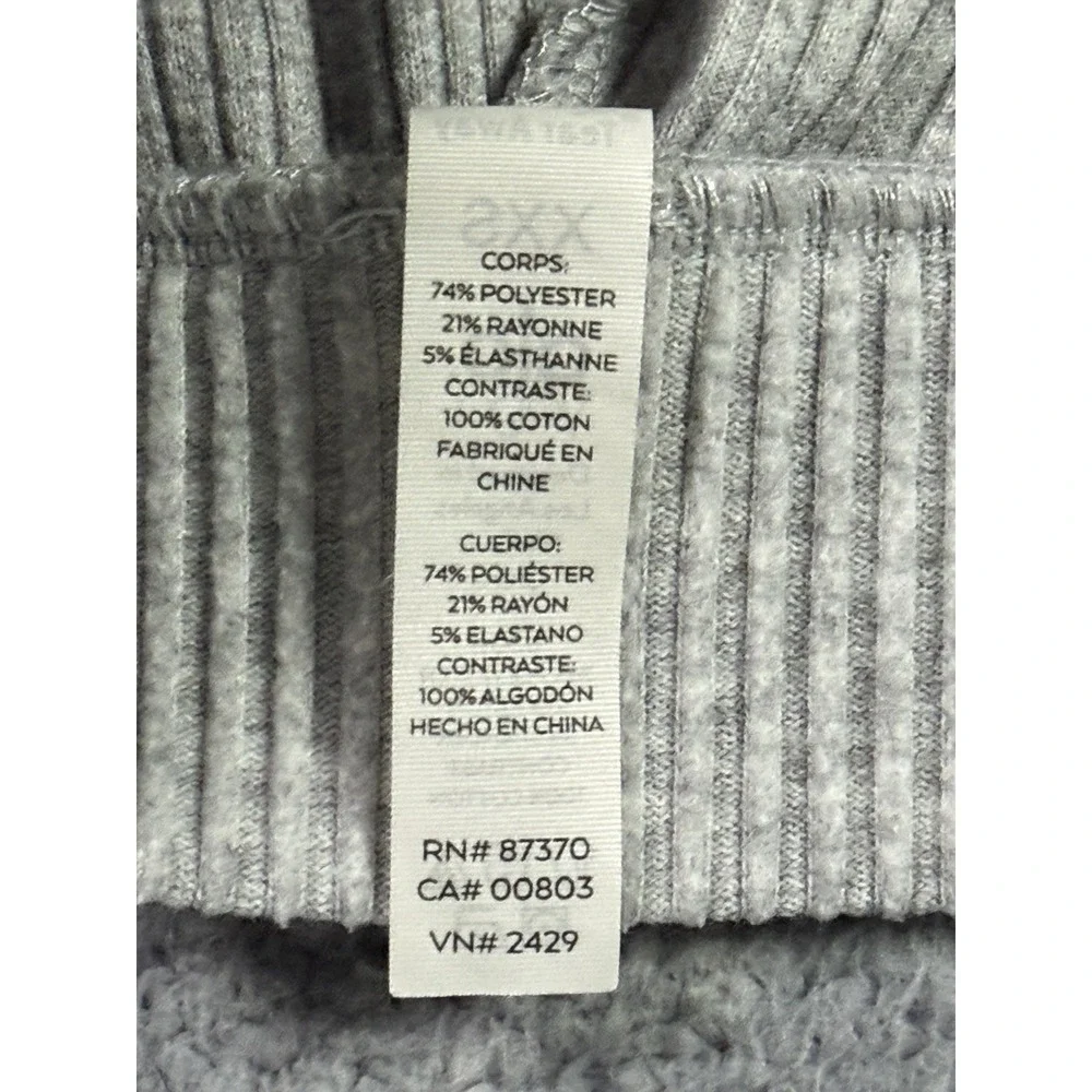 Alo Yoga Muse Sweatpants Womens XXS 2XS Gray Ribbed Joggers Drawstring Active